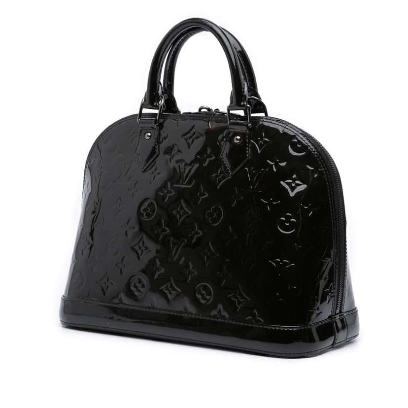 Louis Vuitton Monogram Vernis Alma PM Black Leather Good condition - Back View