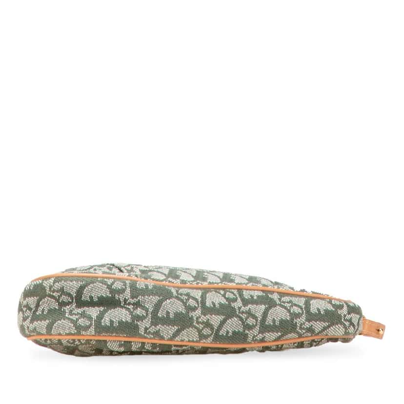 Dior Mini Diorissimo Canvas Saddle Pochette Green Canvas Good condition - Inside View