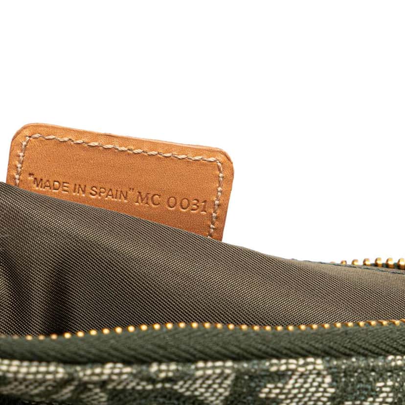 Dior Mini Diorissimo Canvas Saddle Pochette Green Canvas Good condition - Box View
