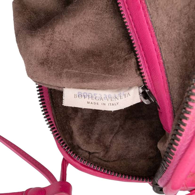 Bottega Veneta Nappa Intrecciato Nodini Crossbody Pink Leather Good condition - Box View