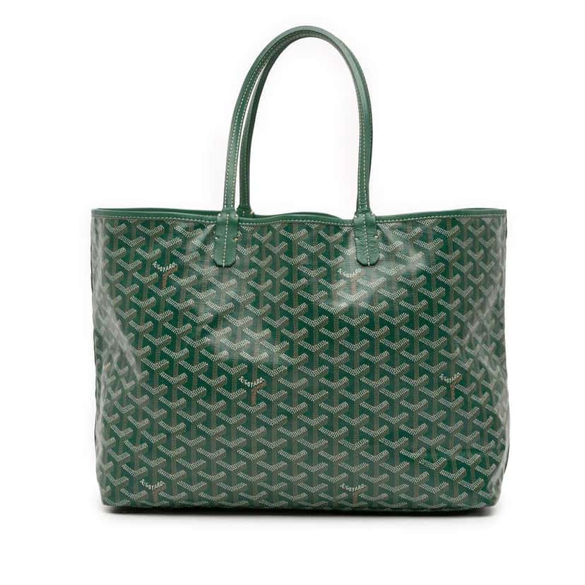 Goyard Goyardine Saint Louis PM Green Canvas Good condition - Front View