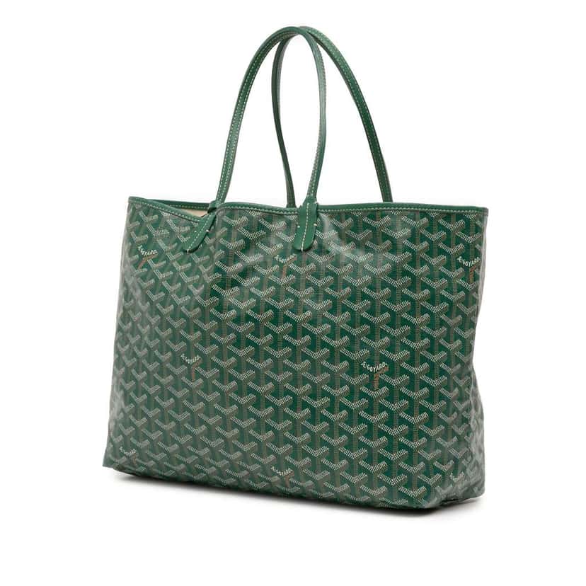 Goyard Goyardine Saint Louis PM Green Canvas Good condition - Back View