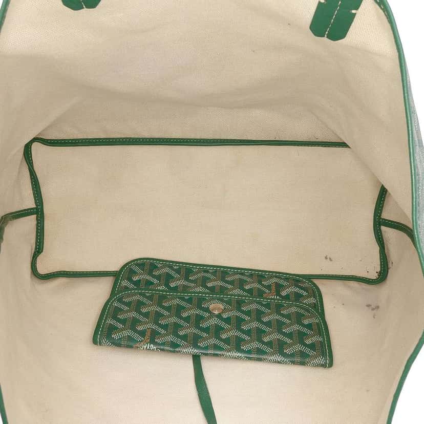 Goyard Goyardine Saint Louis PM Green Canvas Good condition - Model View