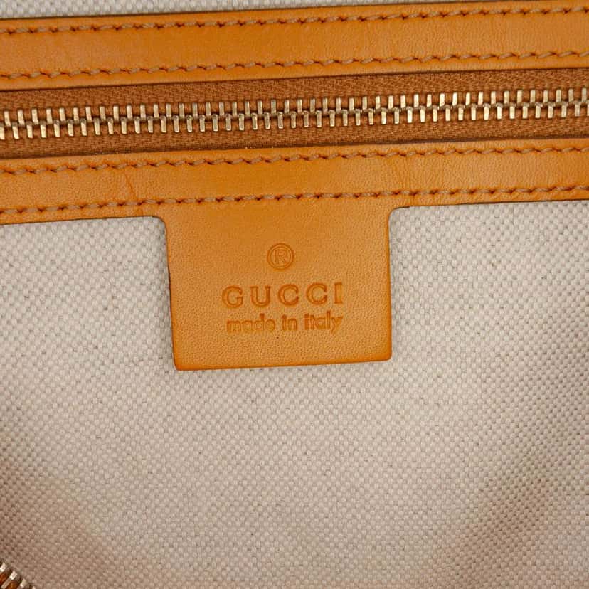 Gucci Small GG Canvas Web Joy Boston Bag Brown Canvas Good condition - Box View