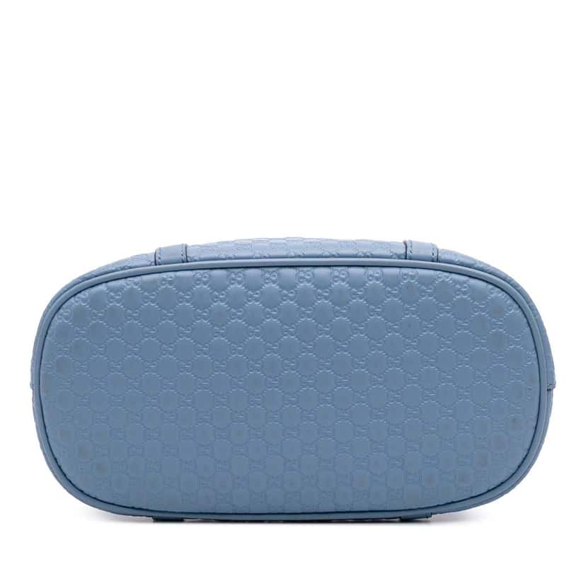 Gucci Mini Microguccissima Dome Satchel Blue Leather Good condition - Inside View
