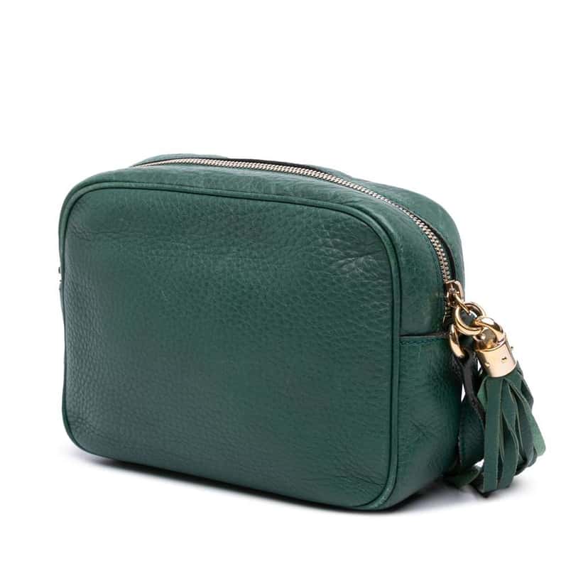 Gucci Leather Soho Disco Crossbody Green Leather Good condition - Back View