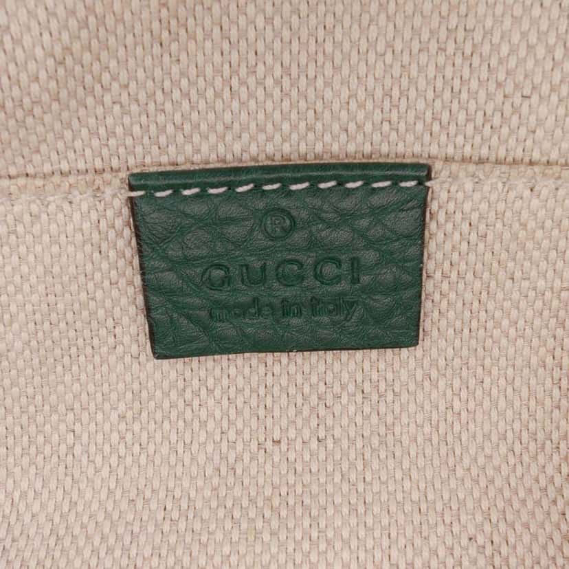 Gucci Leather Soho Disco Crossbody Green Leather Good condition - Box View