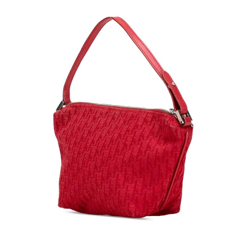 Dior Diorissimo Trotter Canvas Pochette Red Canvas Good condition - Back View