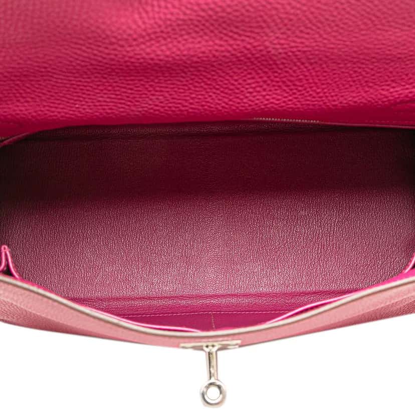 Hermès Togo Kelly II Retourne 32 Pink Leather Good condition - Model View