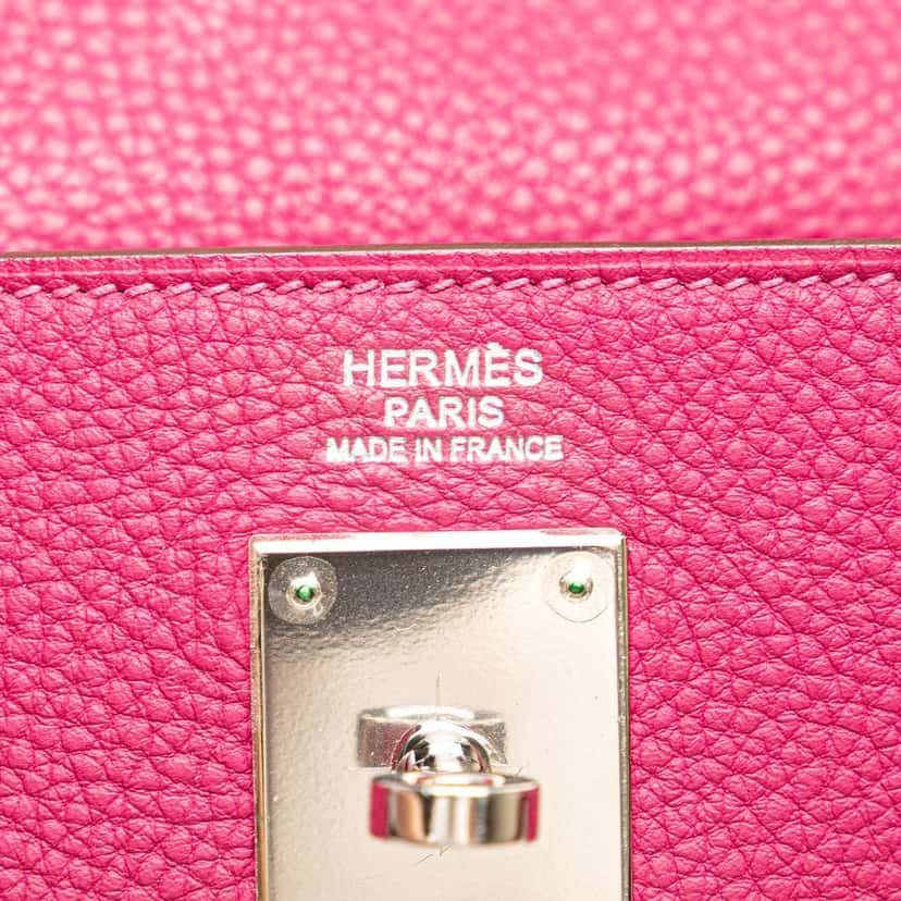 Hermès Togo Kelly II Retourne 32 Pink Leather Good condition - Box View