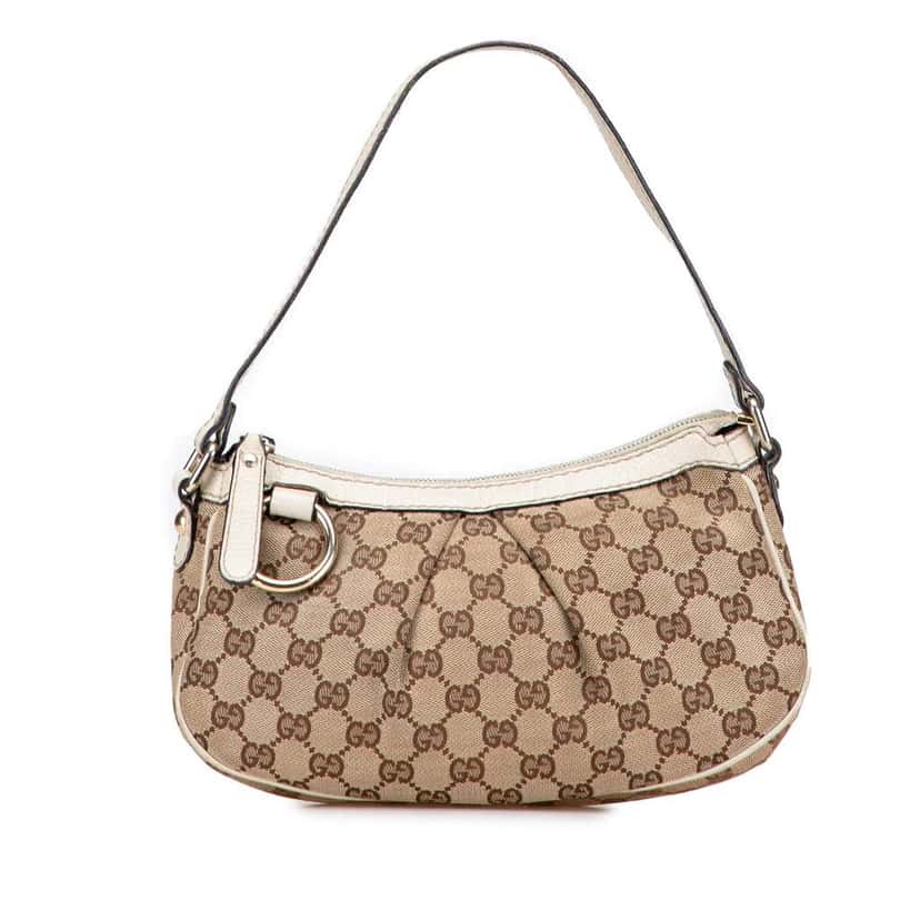 Gucci GG Canvas Shoulder Bag Brown Canvas Good condition - Front View