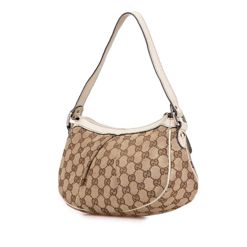 Gucci GG Canvas Shoulder Bag Brown Canvas Good condition - Back View