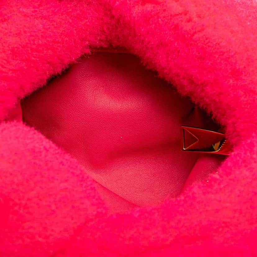 Bottega Veneta Mini Shearling Jodie Pink Very good condition - Model View