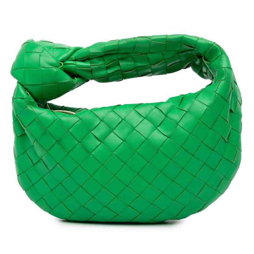 Bottega Veneta Mini Nappa Intrecciato Jodie Green Leather Good condition - Front View