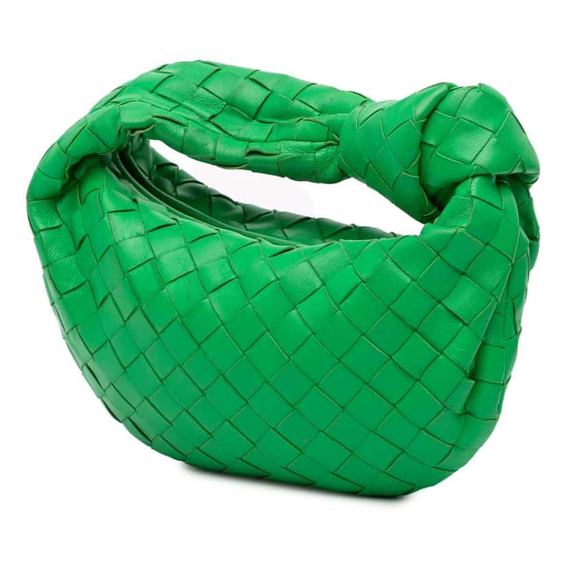 Bottega Veneta Mini Nappa Intrecciato Jodie Green Leather Good condition - Back View