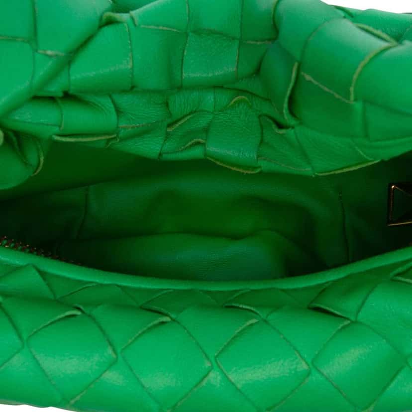Bottega Veneta Mini Nappa Intrecciato Jodie Green Leather Good condition - Model View
