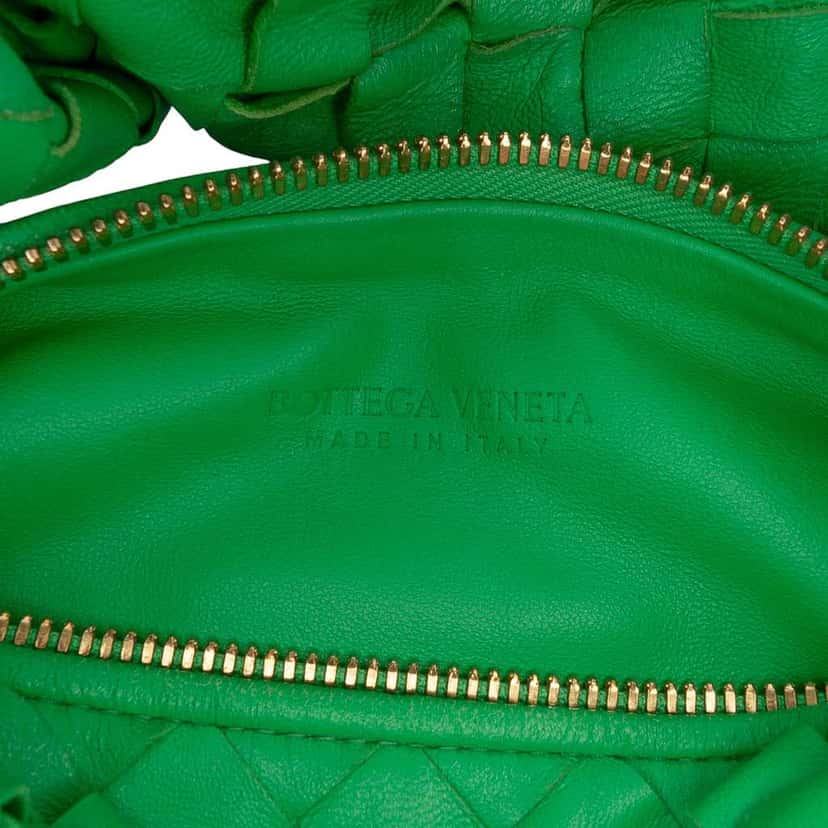 Bottega Veneta Mini Nappa Intrecciato Jodie Green Leather Good condition - Box View