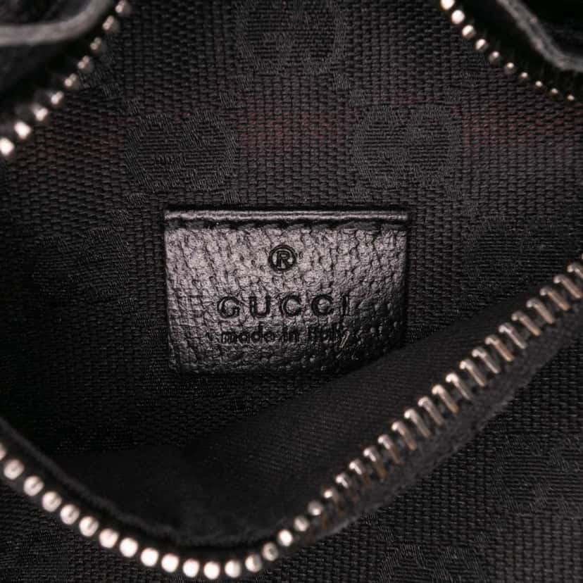 Gucci GG Canvas Double Pocket Belt Bag Black Canvas Good condition - Box View