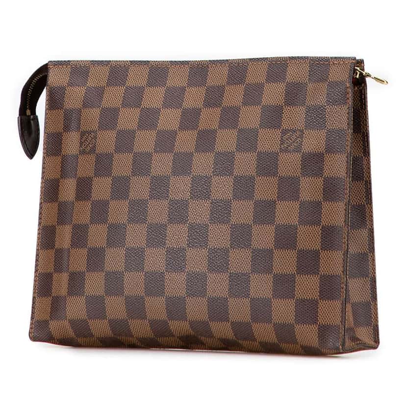 Louis Vuitton Damier Ebene Toiletry Pouch 26 Brown Good condition - Back View