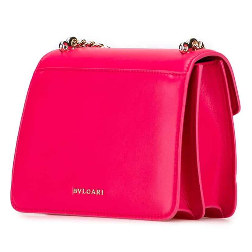 Bvlgari Leather Serpenti Forever Maxi Chain Top Handle Bag Pink Leather Good condition - Back View