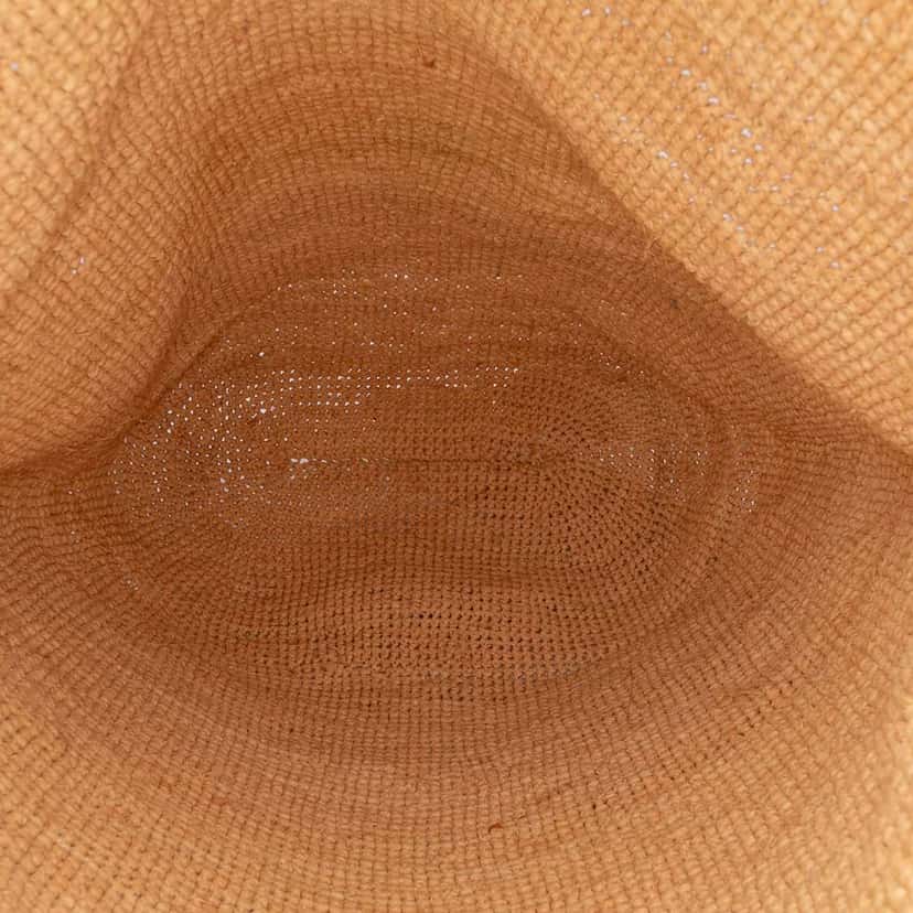 Loewe Mini Raffia Slit Satchel Brown Good condition - Model View