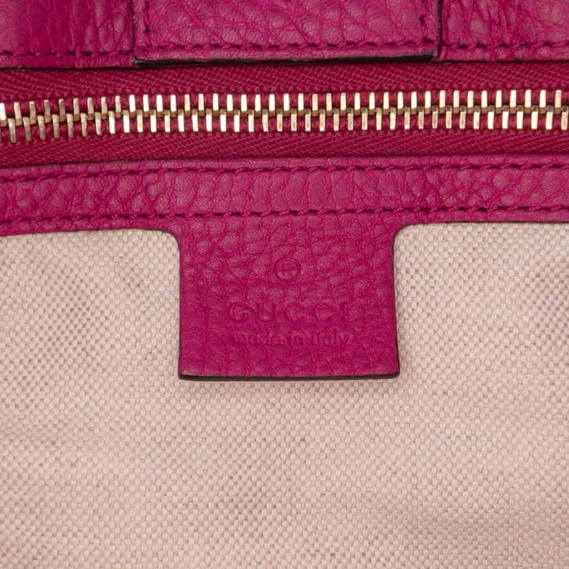 Gucci Medium Calfskin Bamboo Shopper Satchel Pink Leather Good condition - Box View