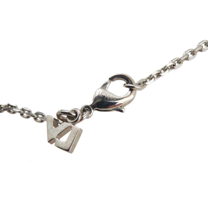 Louis Vuitton Silver Plated Pandantif Spiky Valentine Heart Damier Gold Pendant Necklace Silver Metal Good condition - Model View