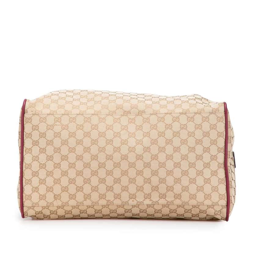 Gucci GG Canvas Web Travel Bag Brown Canvas Good condition - Inside View