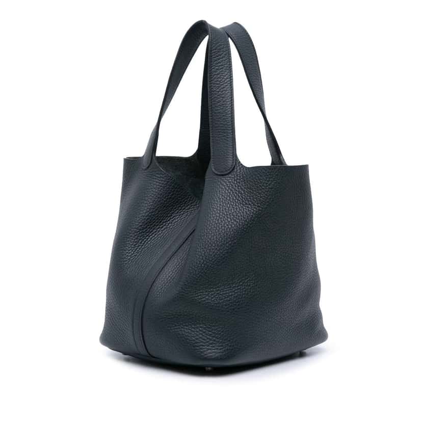 Hermès Clemence Picotin Lock 22 Grey Leather Good condition - Back View