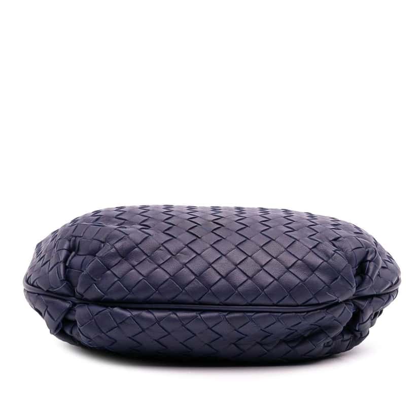 Bottega Veneta Nappa Intrecciato Crossbody Blue Leather Good condition - Inside View