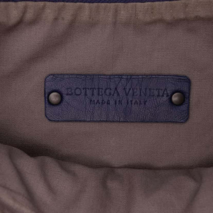 Bottega Veneta Nappa Intrecciato Crossbody Blue Leather Good condition - Box View