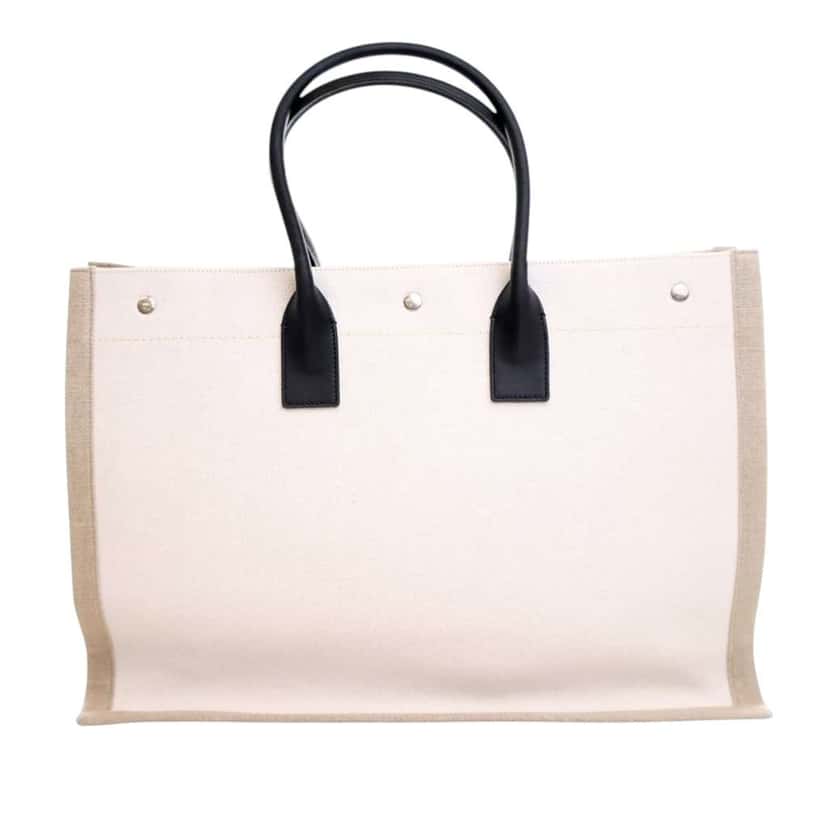 Saint Laurent Canvas Rive Gauche Tote Brown Canvas Good condition - Inside View