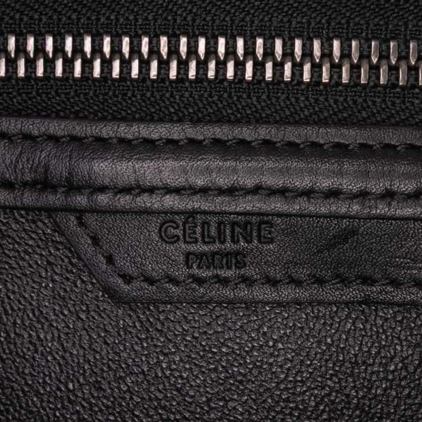 Celine Micro Tricolor Leather Luggage Tote Blue Leather Very good condition - Box View