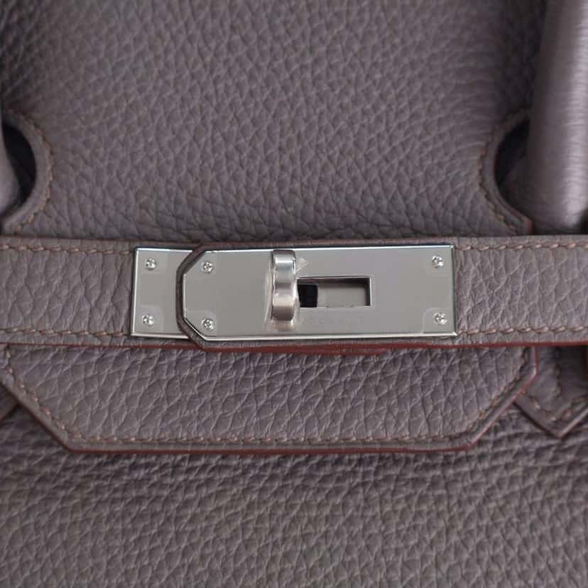 Hermès Togo Birkin Retourne 35 Grey Leather Good condition - Model View