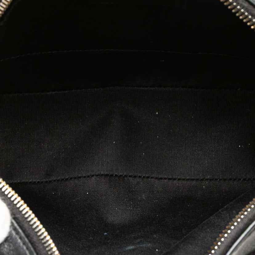 Saint Laurent Quilted Leather Monogram Lou Camera Bag Black Leather Good condition - Model View