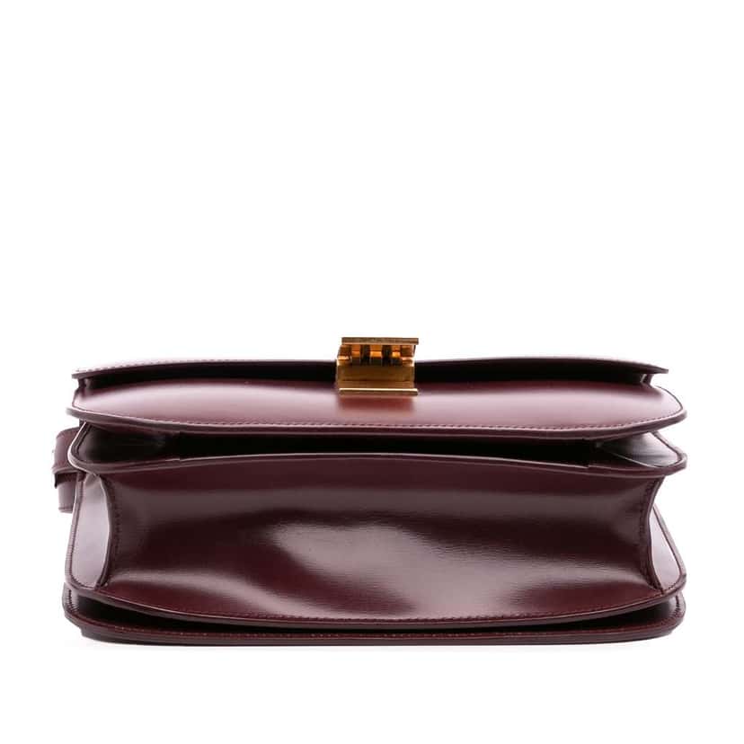 Celine Medium Calfskin Classic Box Red Leather Good condition - Inside View