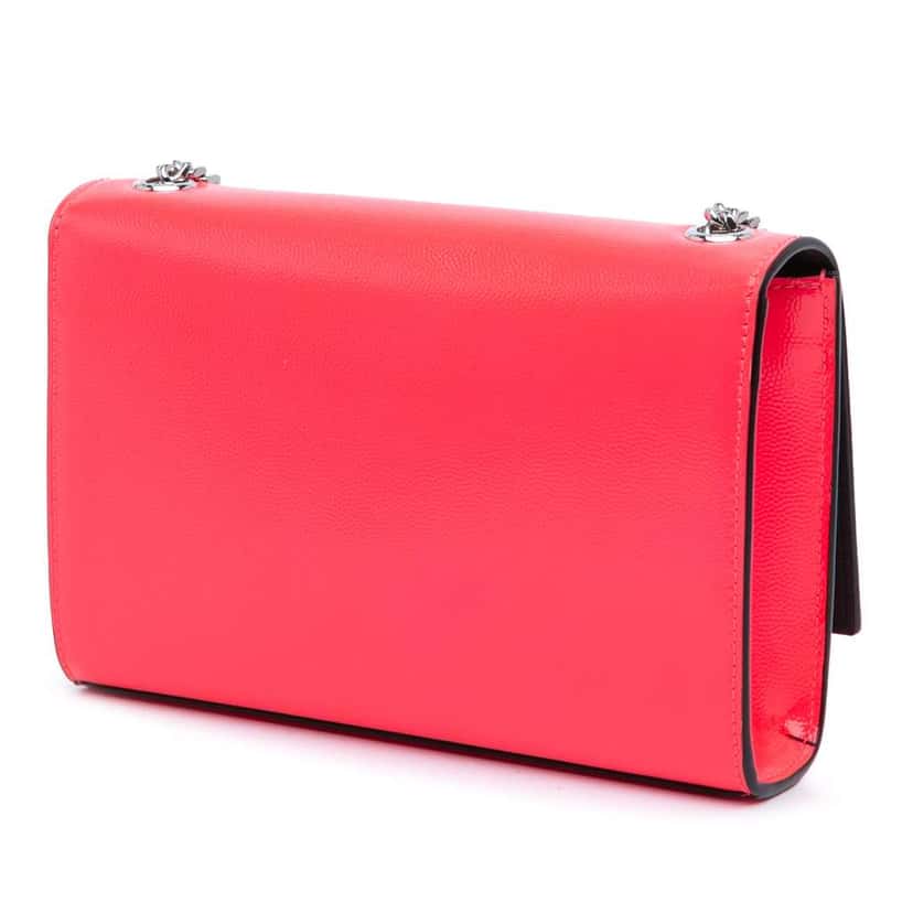 Saint Laurent Small Patent Grain de Poudre Monogram Kate Crossbody Pink Leather Good condition - Back View