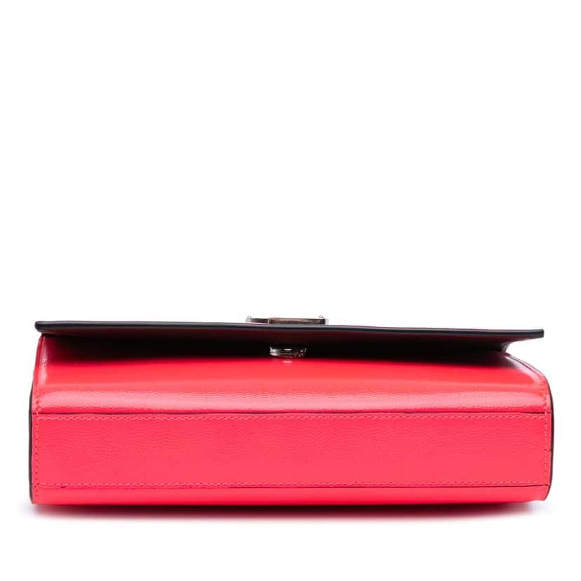 Saint Laurent Small Patent Grain de Poudre Monogram Kate Crossbody Pink Leather Good condition - Inside View