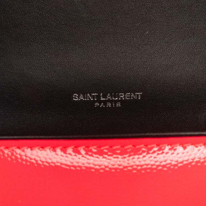 Saint Laurent Small Patent Grain de Poudre Monogram Kate Crossbody Pink Leather Good condition - Box View