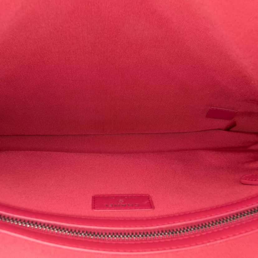 Chanel Large Aged Calfskin Gabrielle O Case Clutch Grey Leather Good condition - Model View