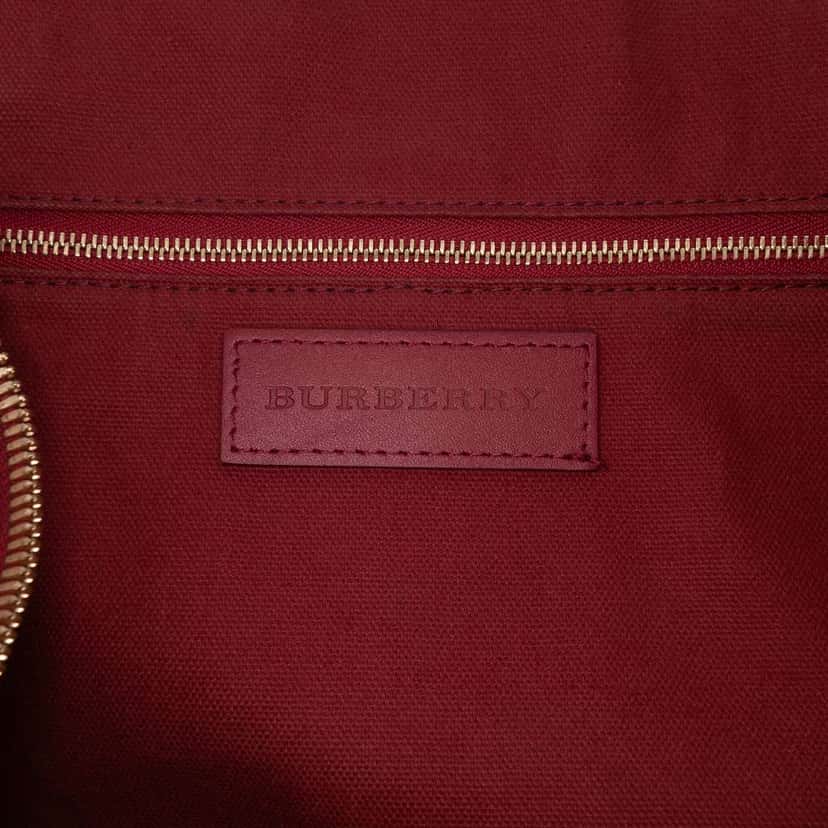 Burberry Medium Haymarket Check Coated Canvas Salisbury Tote Brown Canvas Good condition - Box View