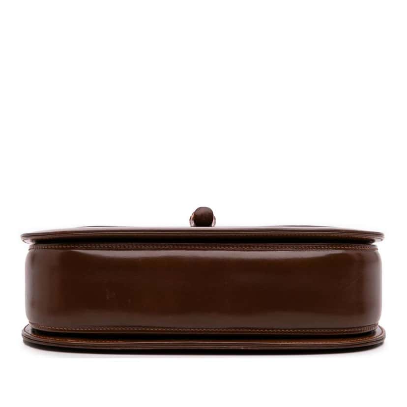 Gucci Calfskin Bamboo Night Brown Leather Good condition - Inside View