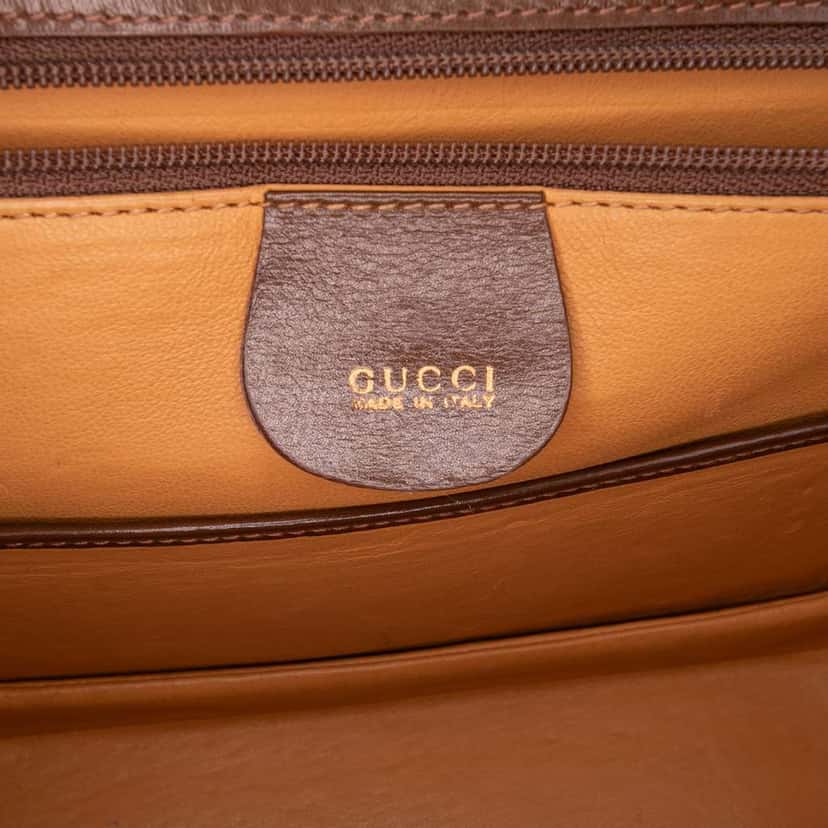 Gucci Calfskin Bamboo Night Brown Leather Good condition - Box View