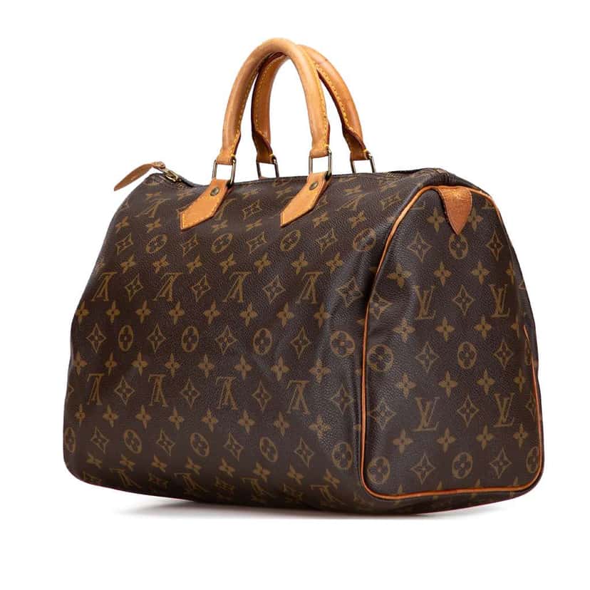 Louis Vuitton Monogram Speedy 35 Brown Fair condition - Back View