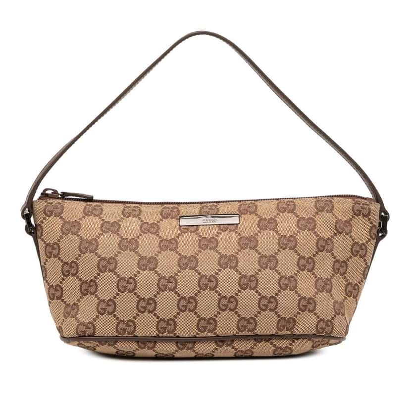 Gucci GG Canvas Boat Brown Canvas Good condition - Front View