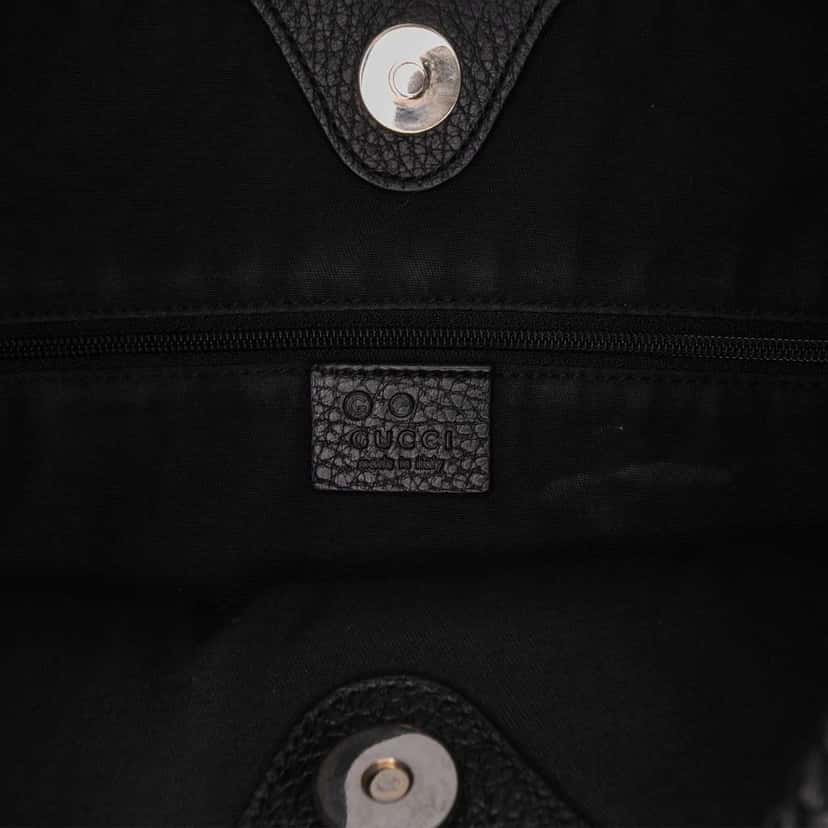 Gucci Medium Leather Marrakech Shoulder Bag Black Leather Good condition - Box View