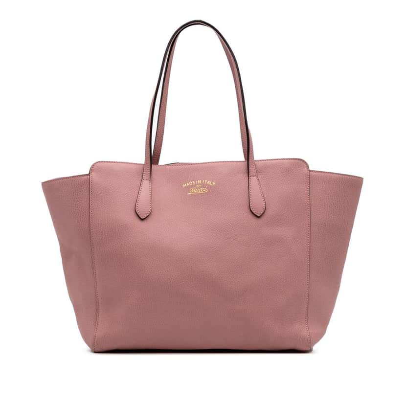 Gucci Medium Leather Swing Tote Pink Leather Good condition - Front View