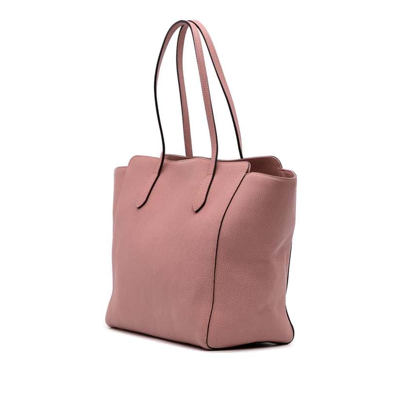 Gucci Medium Leather Swing Tote Pink Leather Good condition - Back View