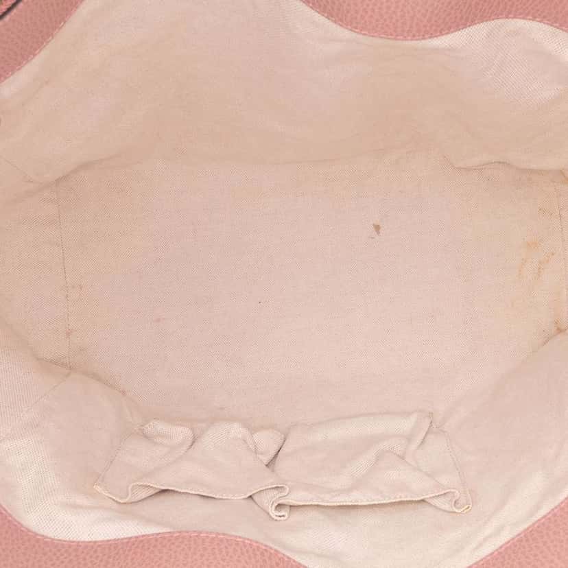 Gucci Medium Leather Swing Tote Pink Leather Good condition - Model View