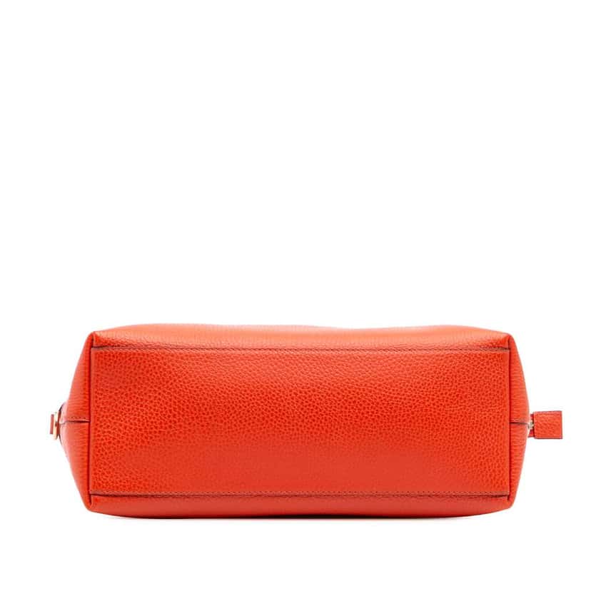 Gucci Dollar Calfskin GG Charm Satchel Orange Leather Good condition - Inside View